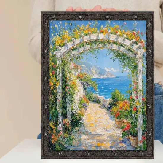 Industrial Slim Black Iron Asphalt Picture Frame-D11087 11x16 frame {7}