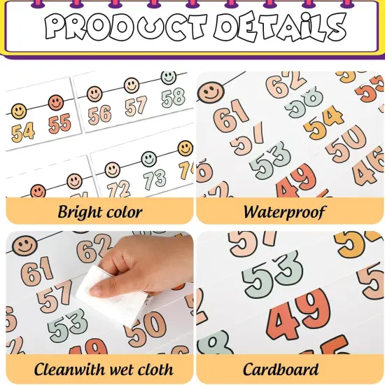 32Pcs Boho Number Line Bulletin Board {3}