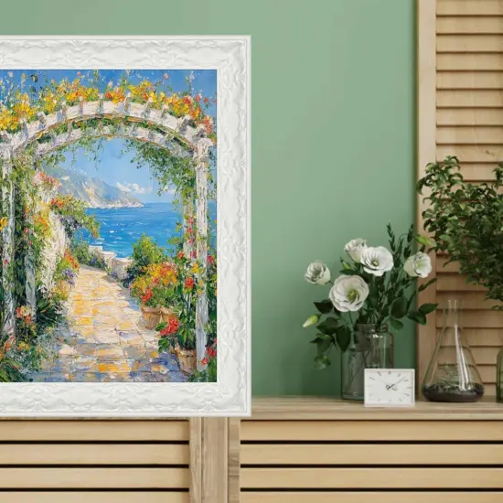 Glossy Ornate Wedding White Picture Frame 40x50 frame {5}