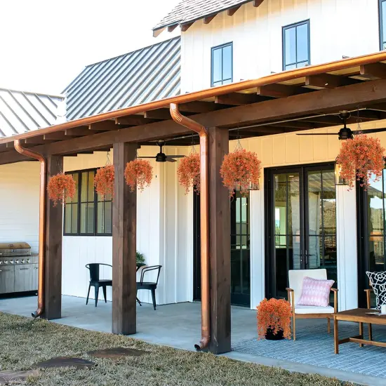 6 Pcs Artificial Hanging Mums Flowers {4}