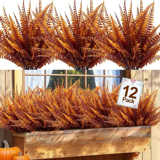 12 Bundles Artificial Fall Flowers for Outdoors Fall Decorations {2}