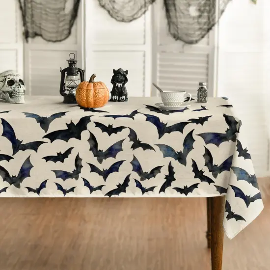 Halloween Tablecloth 60x84 Inch Rectangular {1}