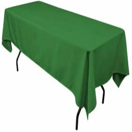 Rectangular Kelly Green Polyester Tablecloth 60&times;144 Inch Elegant D&eacute;cor for Weddings, Parties & Banquets {1}