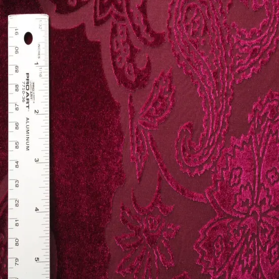 1 Yard Large Fuchsia Paisley Fabric Multipurpose {2}