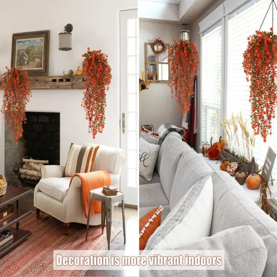 Artificial Fall Flowers Faux Autumn Plants {5}