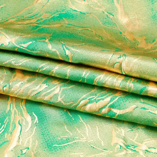 1 Yard Thunder Hologram Spandex Fabric 36" x 60" Length by Width Yellow/Gold - UV {4}