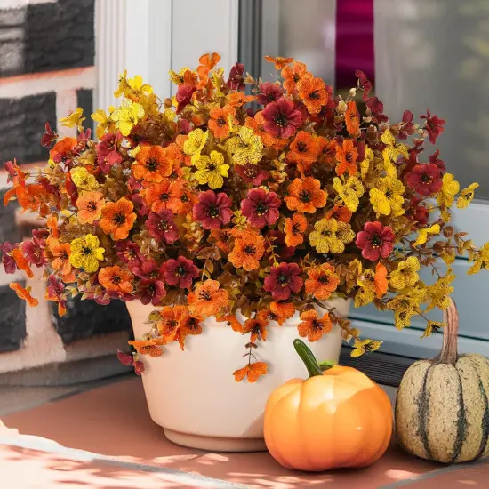 Artificial Fake Fall Plants Flowers for Outdoor {1}