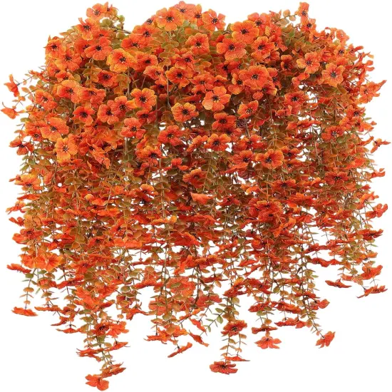 6 Pcs Artificial Hanging Mums Flowers {2}