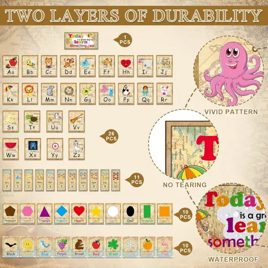 58 Pieces Educational Preschool Cards {3}