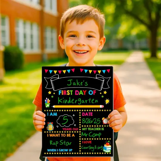 14 x 11 in First Day of School Chalkboard {5}