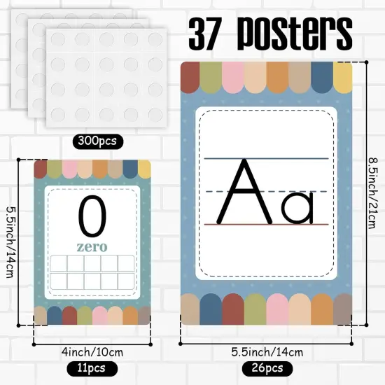37Pcs Alphabet Number Bulletin Board Set {2}