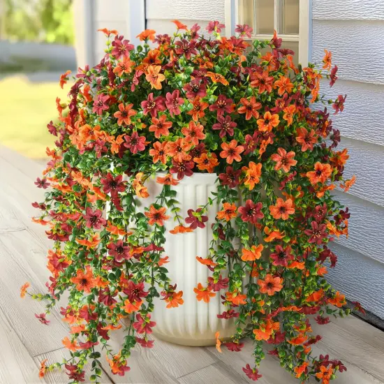 Artificial Fake Hanging Flowers Plants for Outdoor Fall Decoration {1}