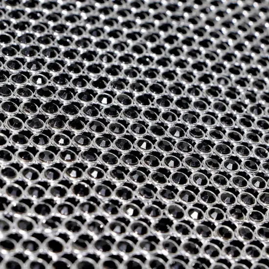 1 Yard Rhinestone Aluminum Scale Mesh Fabric 21" x 62" Length by Width Royal Blue {2}