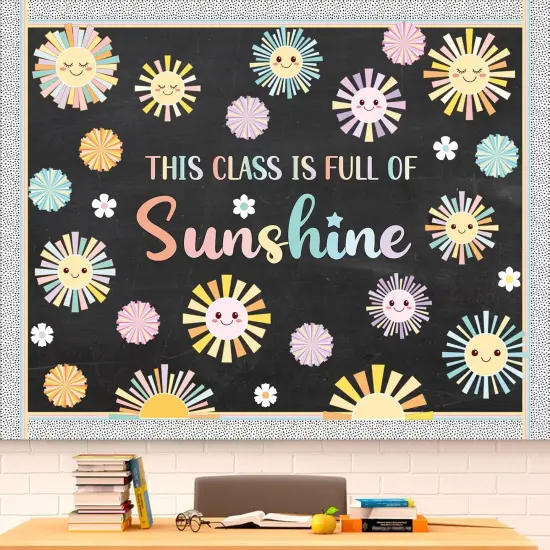 66 Pcs Summer Sunshine Bulletin Board Set {1}