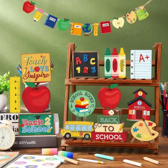 25 Pcs Back to School Tiered Tray Decor Set {2}