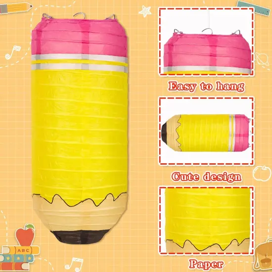 20Pcs Pencil Hanging Paper Lanterns Welcome Back to School {4}