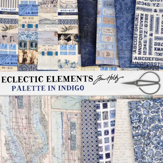 Tickets in Indigo (pwth292.indigo) | Eclectic Elements Palette in Indigo | Tim Holtz | Free Spirit {2}