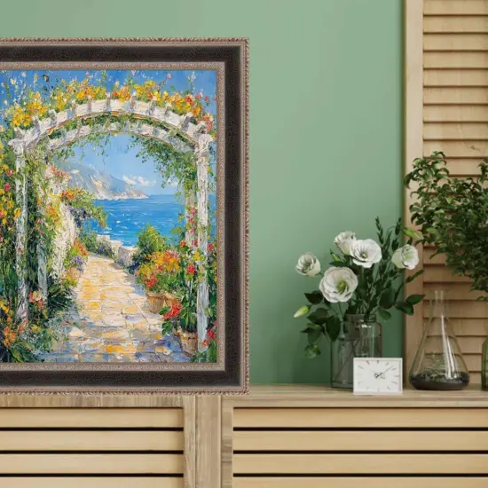 Antique Silver Black Leather Picture Frame 10x14 frame {5}