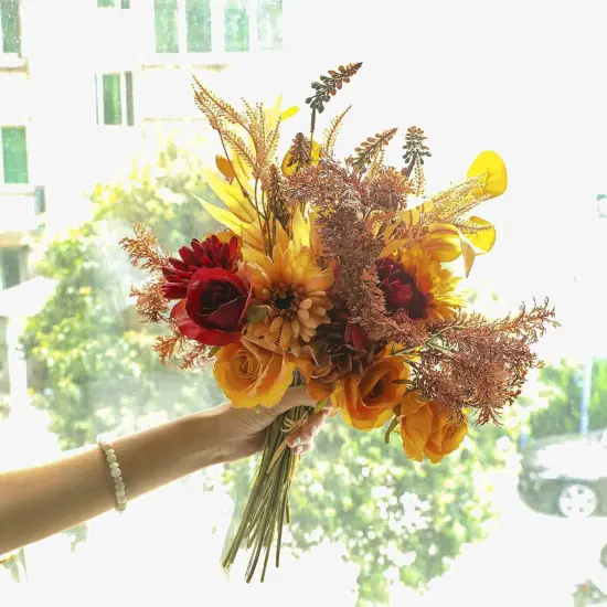 2pcs Boho Style Artificial Flower Bouquets {3}