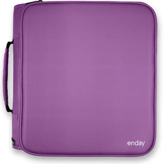 Zipper Binder 3 Ring, Large 2 Inch Binder with Zipper, 880 Sheet Capacity 5 Pockets Expanding File Folder, Zip Binder with Durable Handle Purple {1}