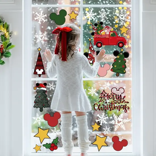9 Sheets Christmas Window Clings Party Decorations {5}