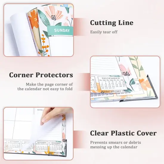 Desk Calendar 2025-2026 - 22"x17" - Ditsy Floral (Extra Large) {3}