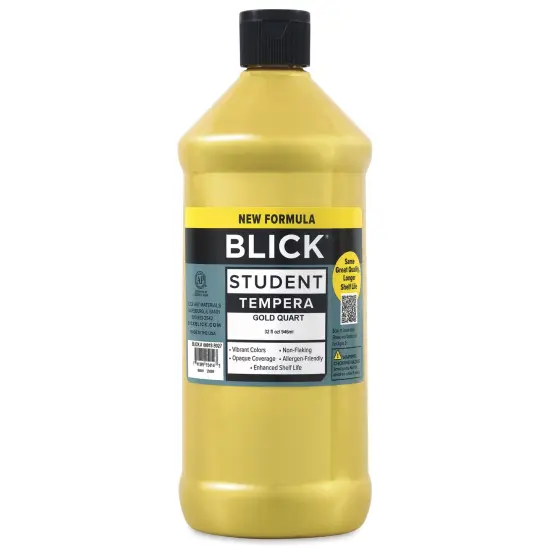 Blick Student Tempera Paint - Metallic Gold, 32 oz Bottle {1}