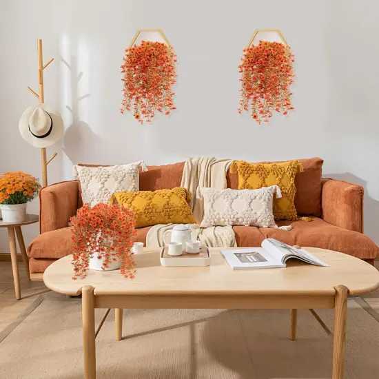 6 Pcs Artificial Hanging Mums Flowers {3}