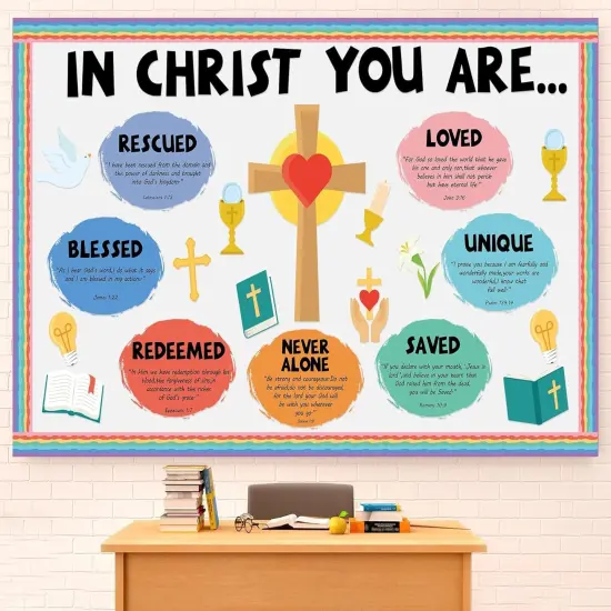 Classroom Christian Jesus Bulletin Board Decoration Set {1}