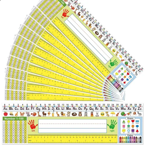 36 Pack Self Adhesive Name Tags for Classroom Alphabet Letters - Yellow {1}