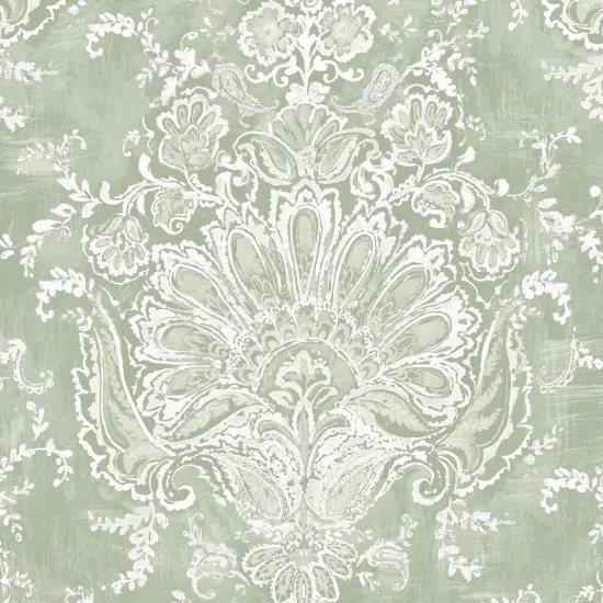 Laura Ashley Maddox Sage Green Wallpaper {4}