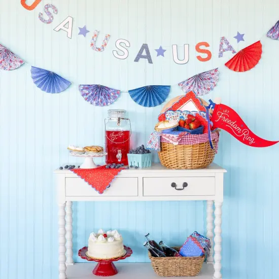 FLORAL AMERICANA BUNTING BANNER {3}