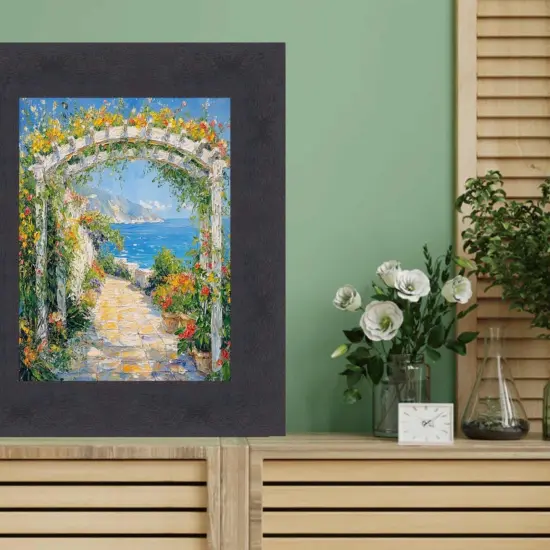 Contemporary Cappuccino Cafe Wood Picture Frame 12x14 frame {6}