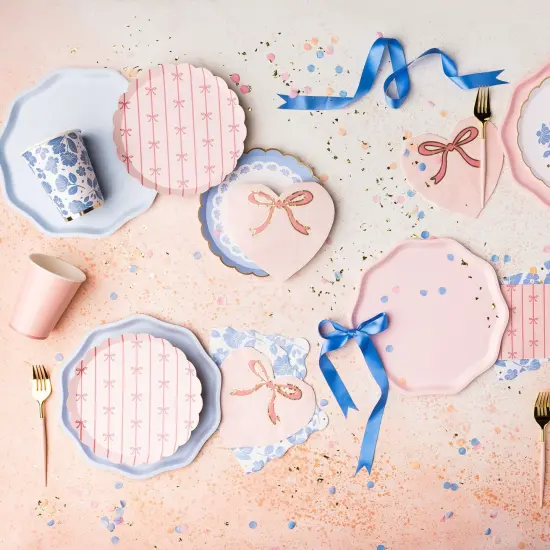 PETAL PINK SIGNATURE BOW SMALL PLATES {2}