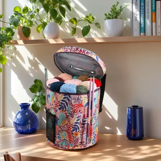 Large Crochet & Knitting Bag &ndash; Portable Yarn Storage Tote with Straps, Waterproof Organizer for Crafters {3}