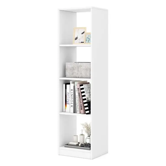 Costway 56'' Tall Bookcase, Freestanding Bookshelf with 4 Open Cubes {7}