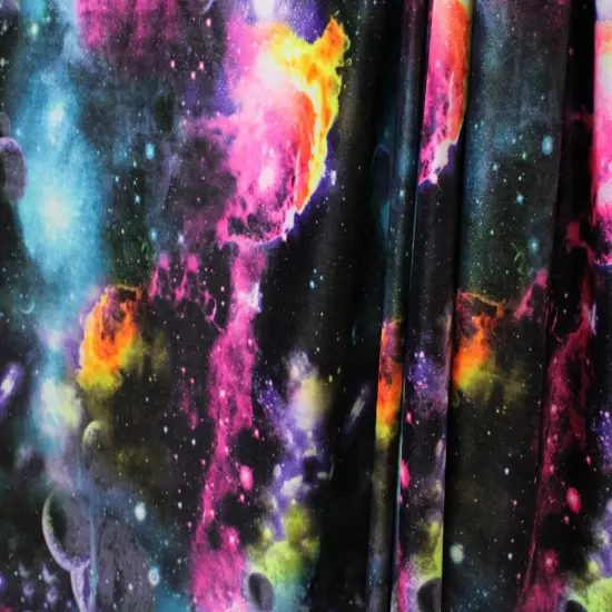 1 Yard Colorful Galaxy Stretch Spandex Fabric for Swimwear Leggings Dancewear Costumes Activewear (36" x 60") Inches Wide {1}