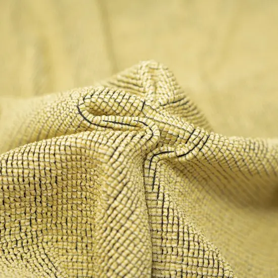 1 Yard 36" x 23/24" Ritzy Crinkle Nylon Polyester Spandex with Metallic Fabric 680 GSM Olive Twist {2}