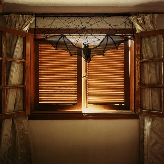 Halloween Black Lace Spiderweb- 2 Pcs {5}