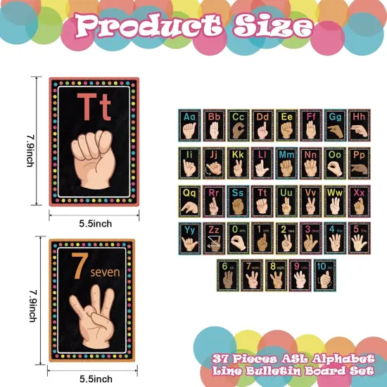 Sign Language Bulletin Board Alphabet - 37 {3}