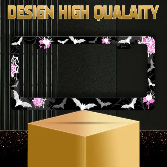 Bat Spider Web License Plate Frame Gothic {4}