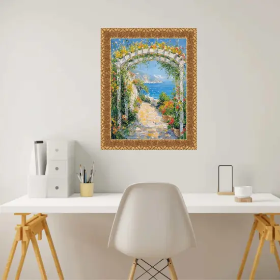 Versailles Gold Ornate Picture Frame - Vintage Wall Art 14x18 frame {4}