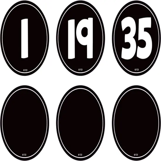 Teacher Created Resources Black and White Numbers Magnetic Accents {1}
