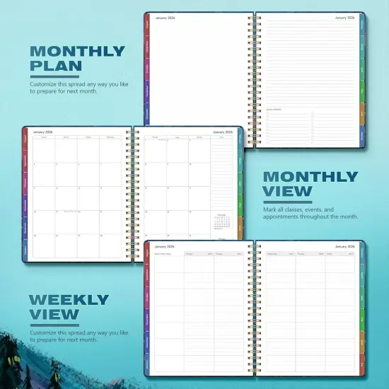 Hardcover Teacher Planner 2025-2026 - 8.5"x11" (Mount Wild) {2}