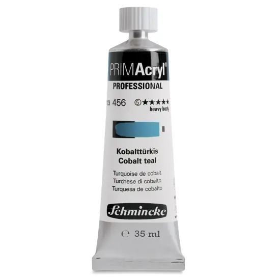Schmincke Primacryl Professional Acrylic Paint - Cobalt Teal, 35 ml Tube {1}
