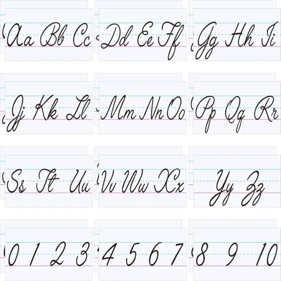24 Pcs Cursive Alphabet Classroom Wall 11.8 X 6.3 inches {1}