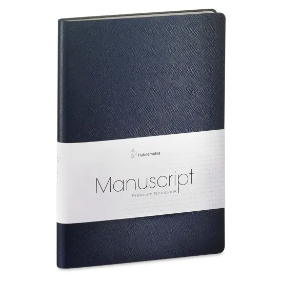 Hahnem&uuml;hle Manuscript Notebook - Navy, Dot Grid, A5, 192 Pages {1}