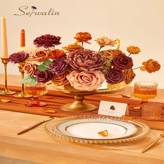 Artificial Orange Marigold Flowers - Fall {2}