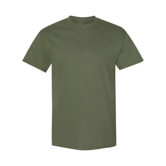 Classic Heavy Cotton T-Shirt for Adults Durable & Comfortable Military Green {1}