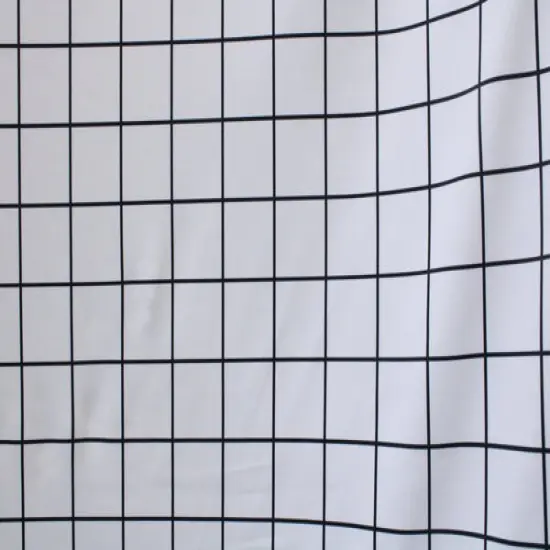 1 Yard Black and White Geometric Grid Stretch Fabric for Modern Swimwear Dance Costumes and Activewear 58/60" Width {4}